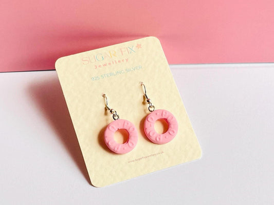 925 Pink Polo Earrings