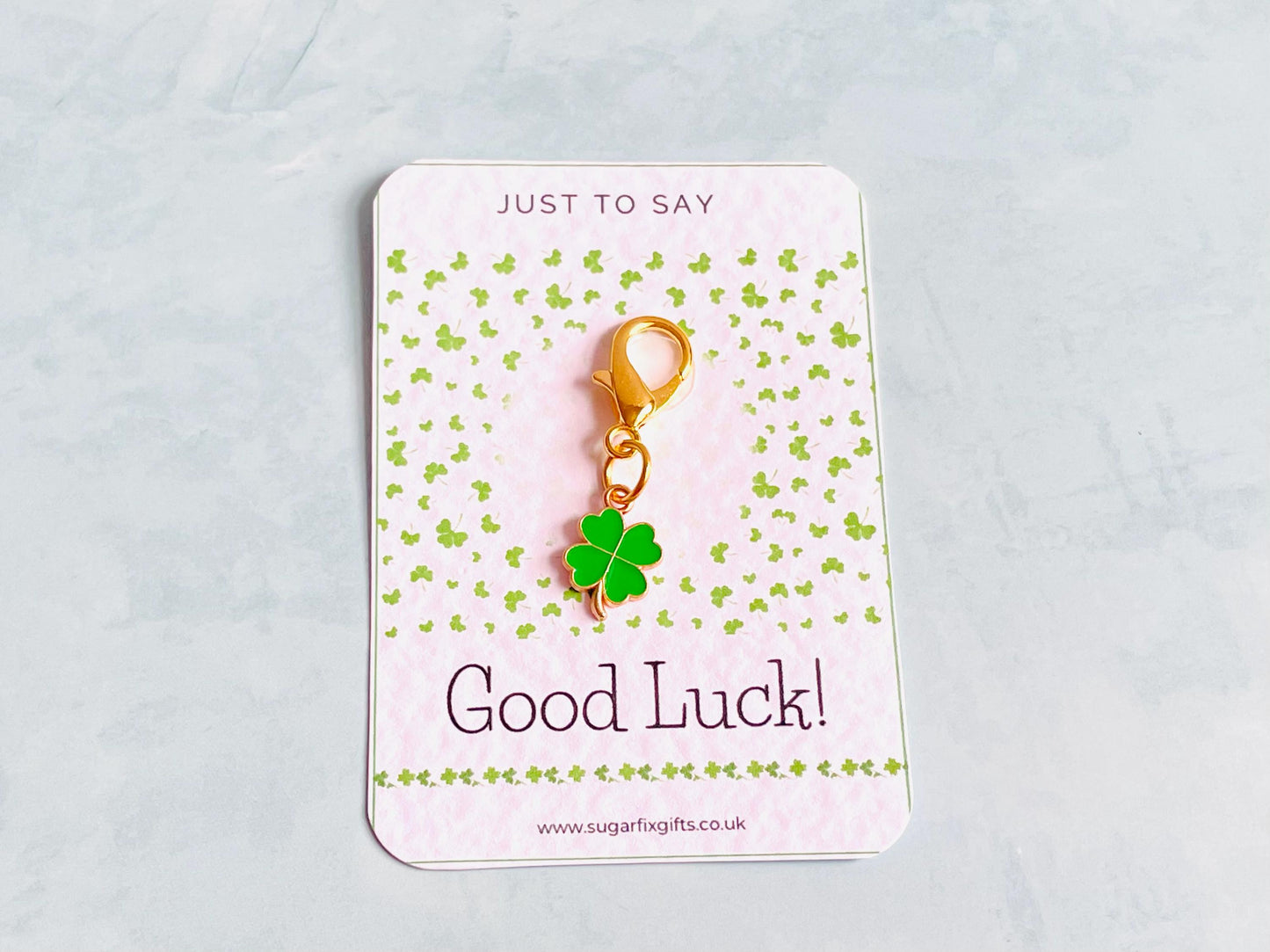 Shamrock Good Luck Pocket Hug Charm