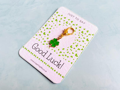 Shamrock Good Luck Pocket Hug Charm