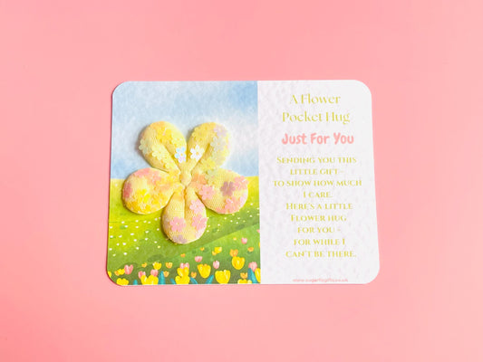 Large Flower Just For You  Pocket Hug