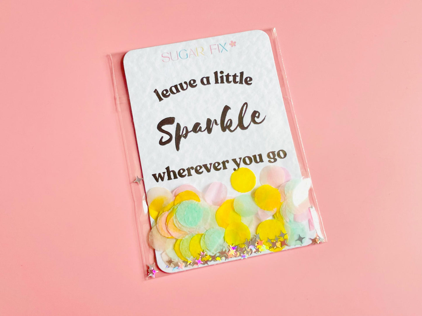 Leave a Little Sparkle Confetti Card, Pay It Forward Gift