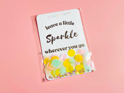 Leave a Little Sparkle Confetti Card, Pay It Forward Gift