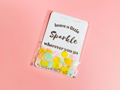 Leave a Little Sparkle Confetti Card, Pay It Forward Gift