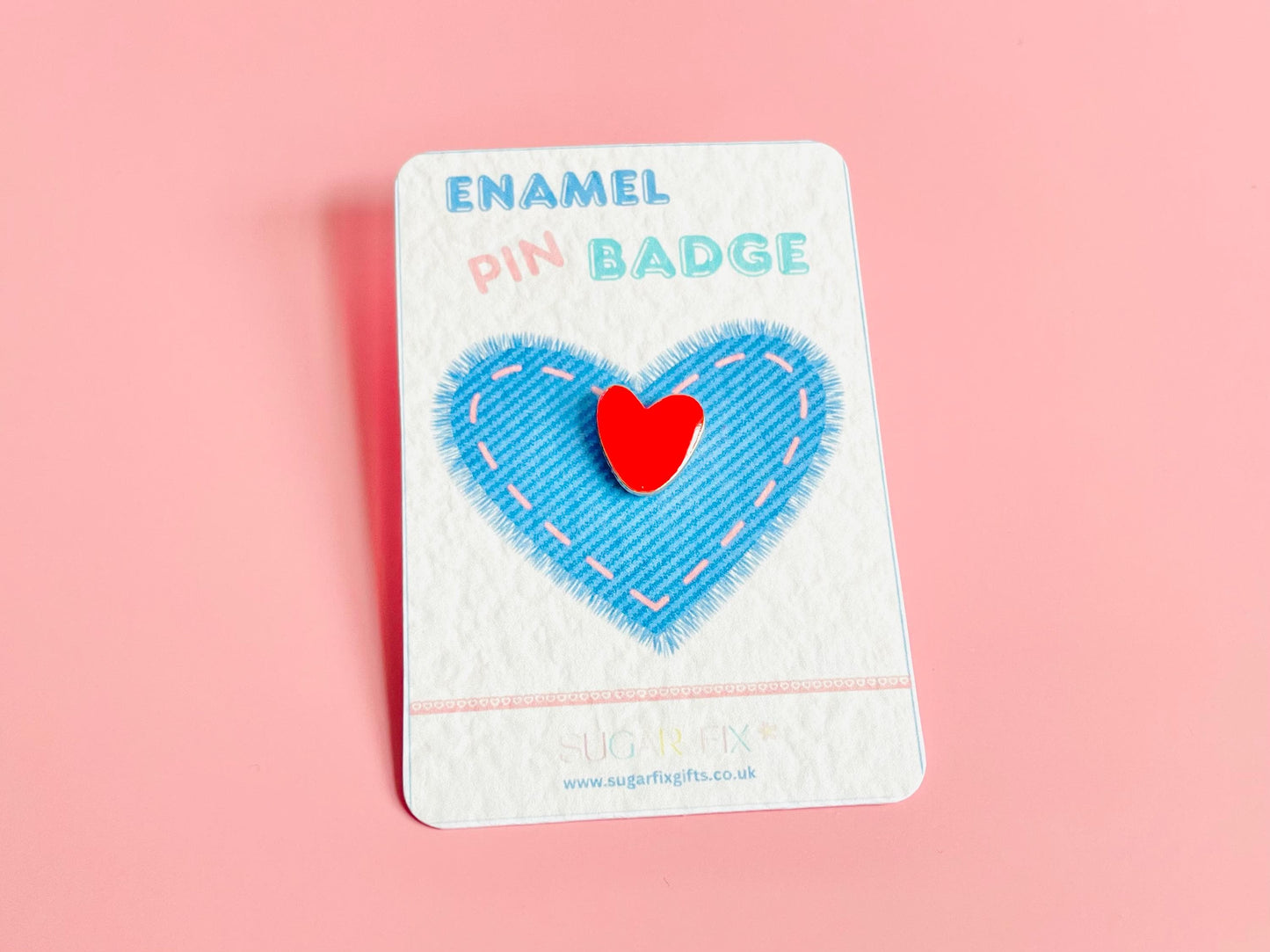 Love Heart Enamel Pin Badge