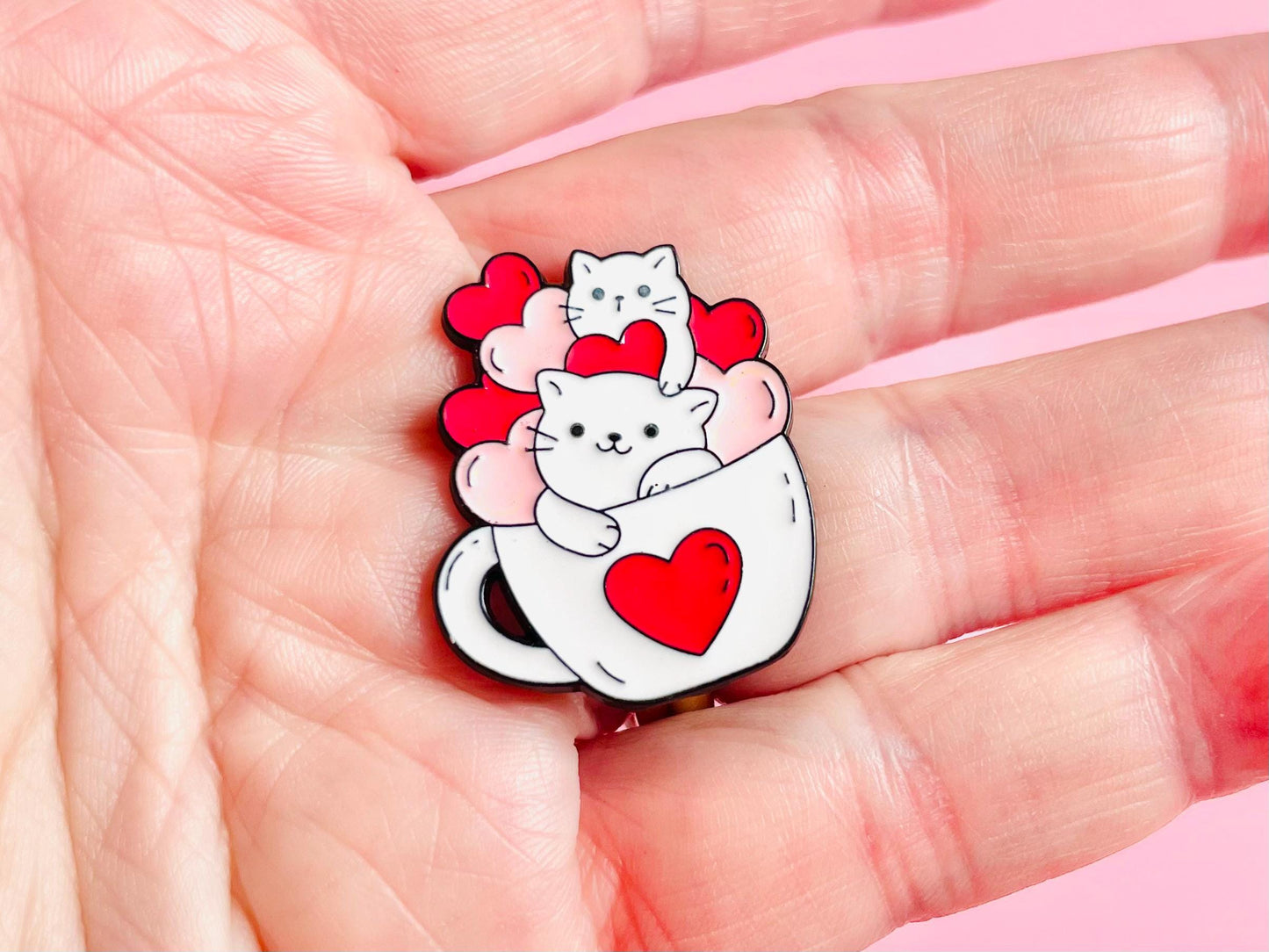 Cute Cat Lovers Enamel Pin Badge