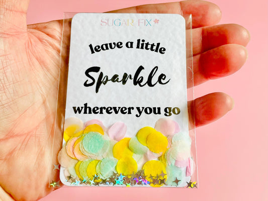 Leave a Little Sparkle Confetti Card, Pay It Forward Gift