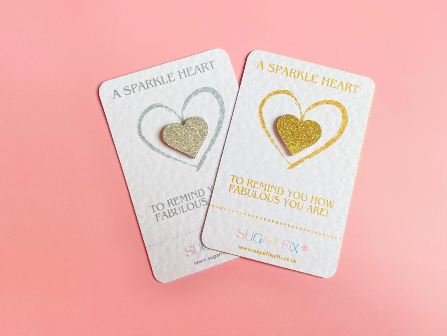 Silver Glitter Heart Pocket Hug