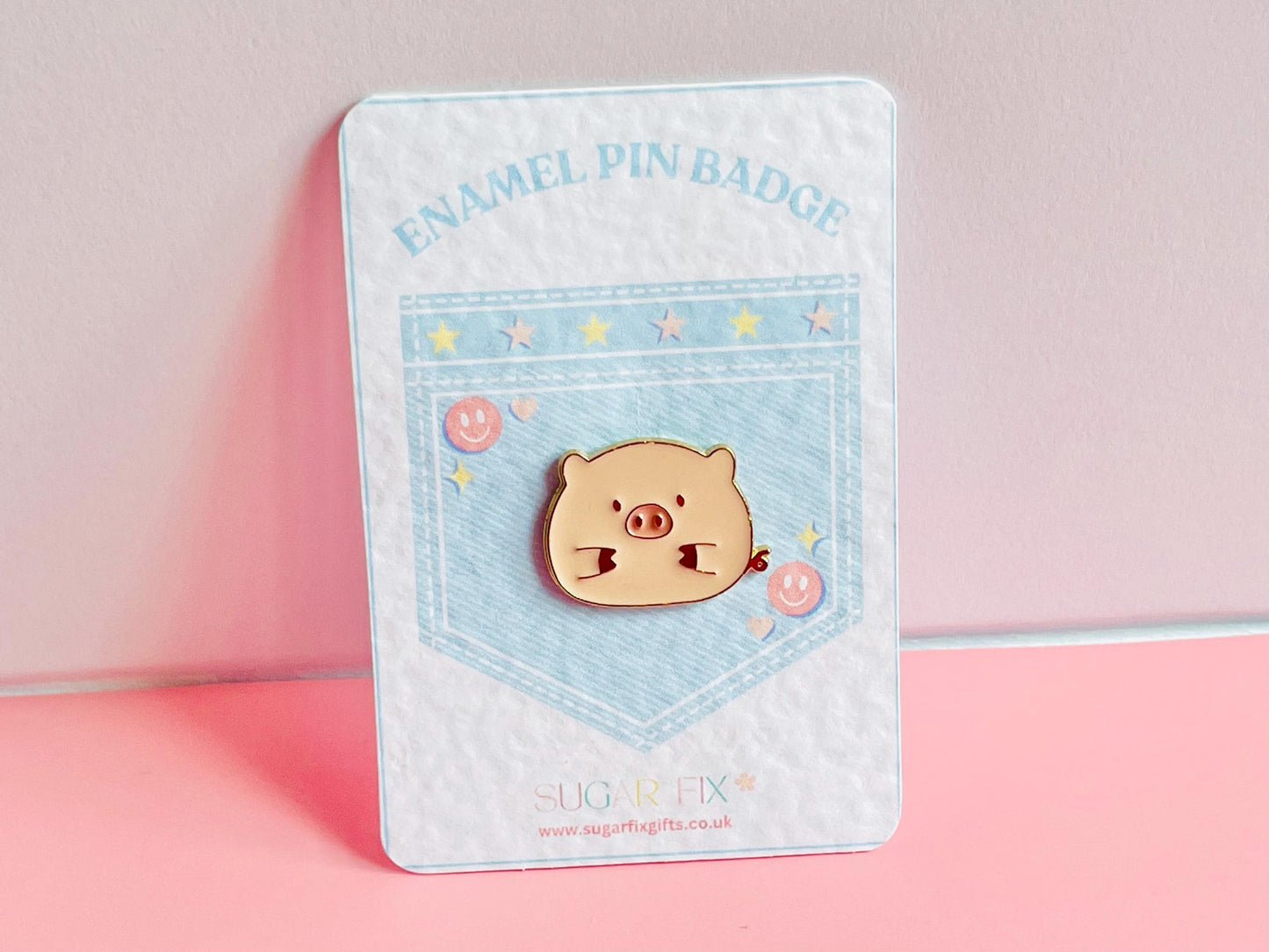 Pink Musical Note Pin Badge